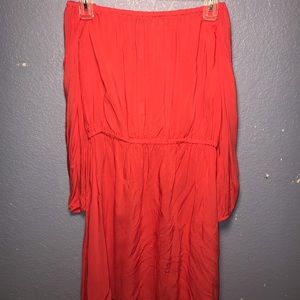 Off The Shoulder Pink Long Dress